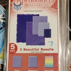 Spellbinders Nestabilities Large Deckled Rectangles Dies